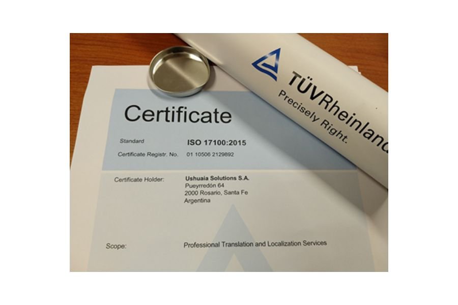 Ushuaia Solutions ISO 17100 Certified