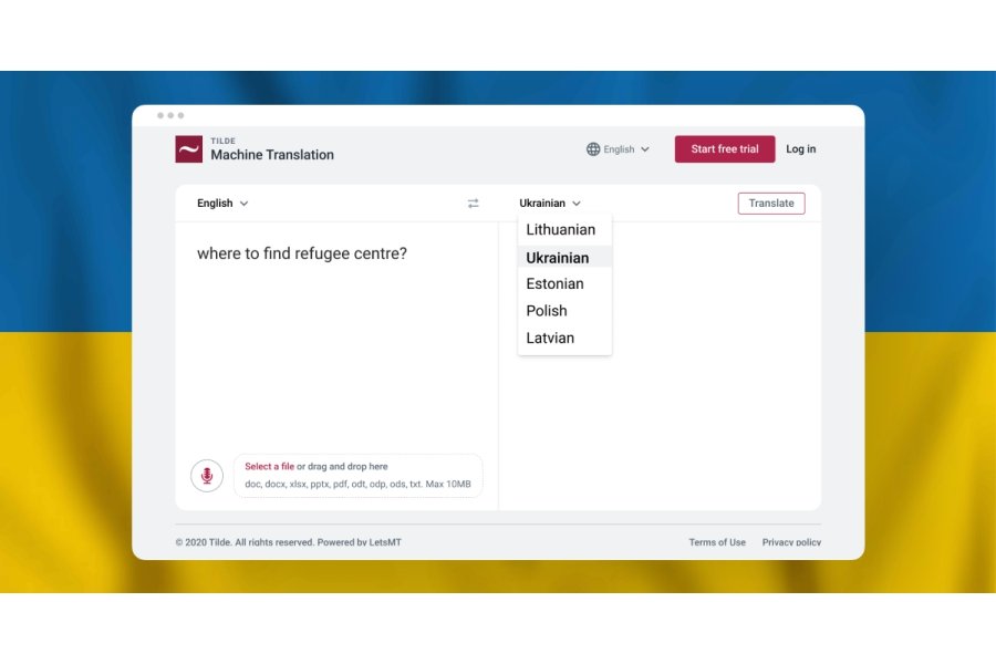 Tilde's Free Ukrainian Machine Translation