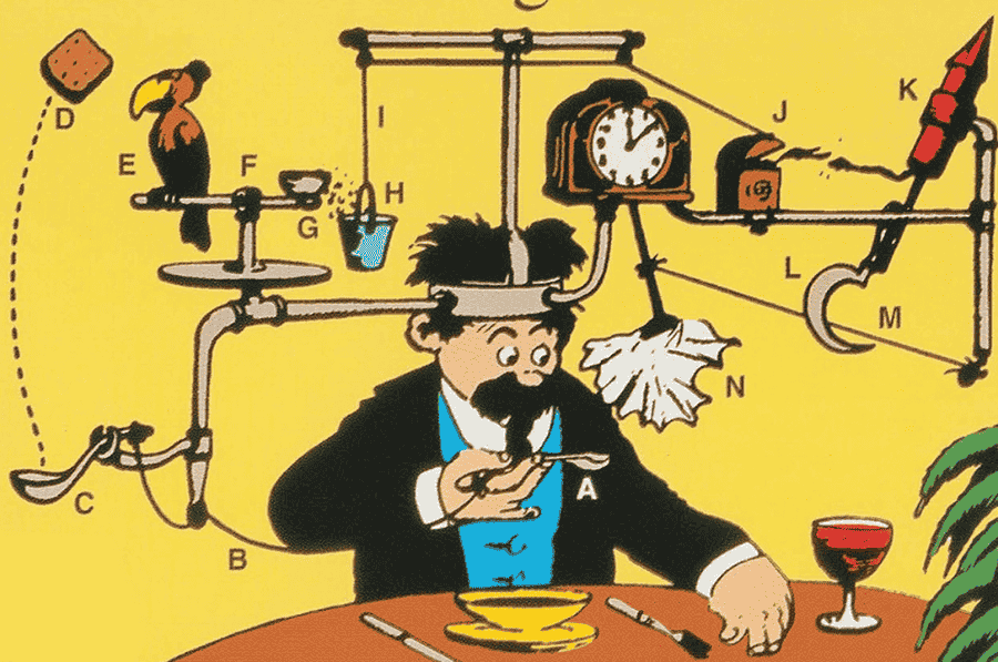 Image Source: The Art of Rube Goldberg: Why do simple when it can be complicated?